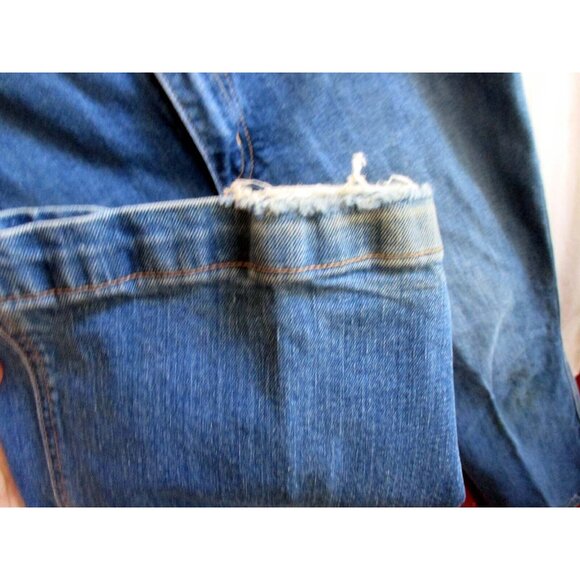 12 32x32  Womens Denim Jeans Arrowhead Loops Rancher Wife Vtg 80s ZENA INDIGO - Picture 3 of 6